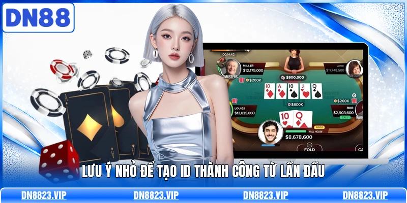 Lưu ý nhỏ để tạo ID thành công từ lần đầu